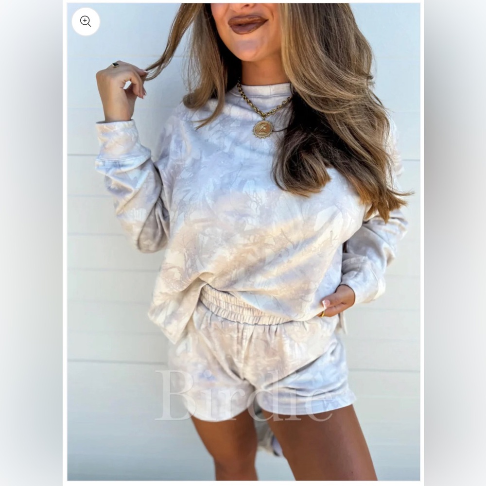 Cream color camo sweatshirt